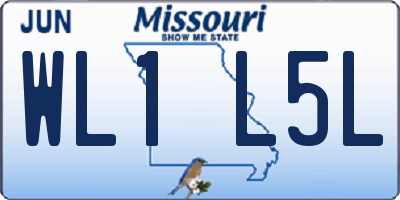 MO license plate WL1L5L