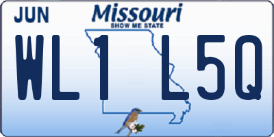 MO license plate WL1L5Q