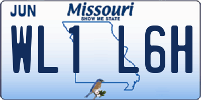 MO license plate WL1L6H