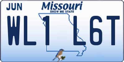 MO license plate WL1L6T
