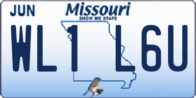 MO license plate WL1L6U