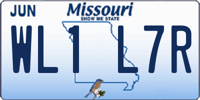 MO license plate WL1L7R