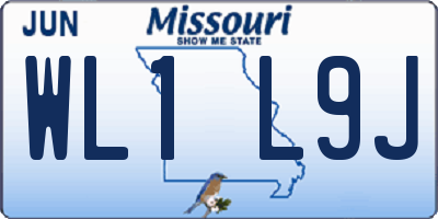 MO license plate WL1L9J