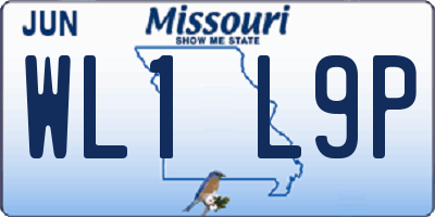 MO license plate WL1L9P