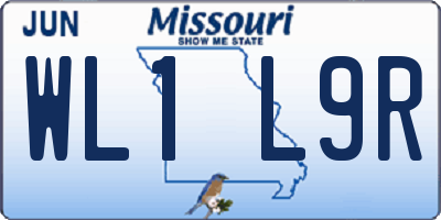 MO license plate WL1L9R