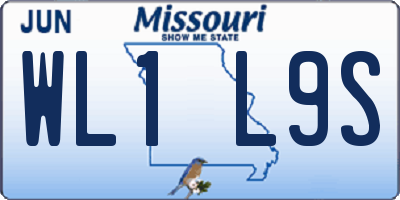 MO license plate WL1L9S