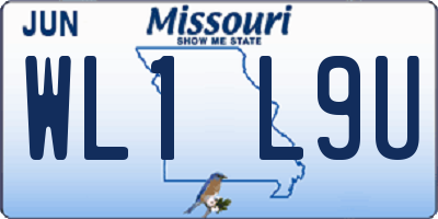 MO license plate WL1L9U