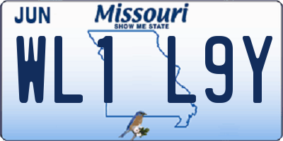 MO license plate WL1L9Y