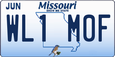 MO license plate WL1M0F