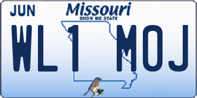 MO license plate WL1M0J