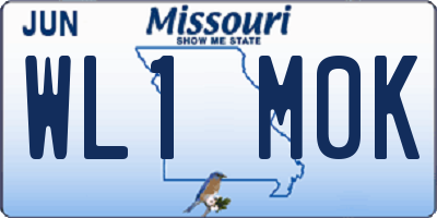MO license plate WL1M0K