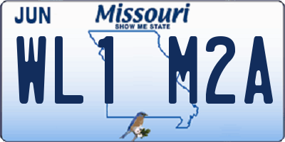MO license plate WL1M2A