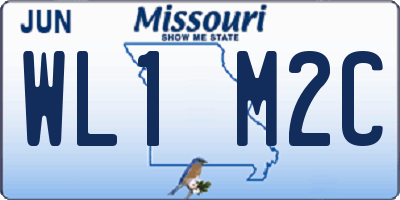 MO license plate WL1M2C