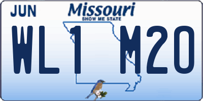 MO license plate WL1M2O