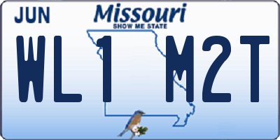 MO license plate WL1M2T