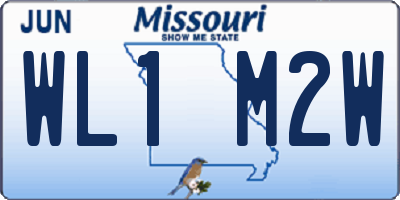 MO license plate WL1M2W