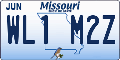 MO license plate WL1M2Z