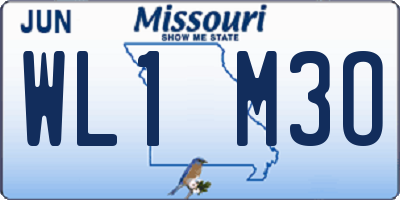 MO license plate WL1M3O