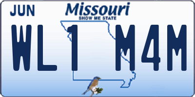 MO license plate WL1M4M