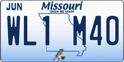 MO license plate WL1M4O