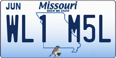 MO license plate WL1M5L