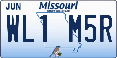 MO license plate WL1M5R