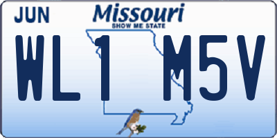 MO license plate WL1M5V