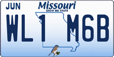 MO license plate WL1M6B