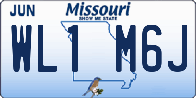 MO license plate WL1M6J