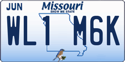 MO license plate WL1M6K