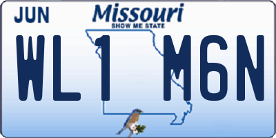 MO license plate WL1M6N