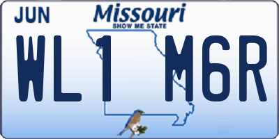 MO license plate WL1M6R