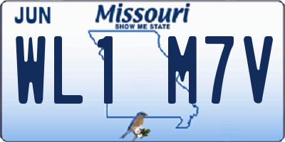 MO license plate WL1M7V