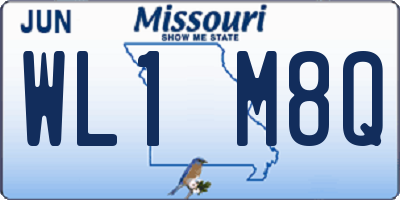 MO license plate WL1M8Q