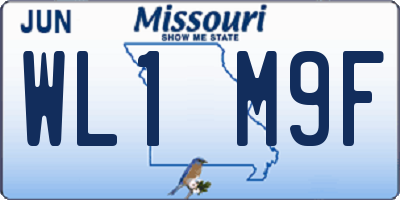 MO license plate WL1M9F