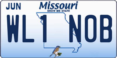MO license plate WL1N0B