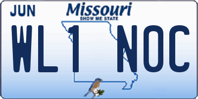 MO license plate WL1N0C