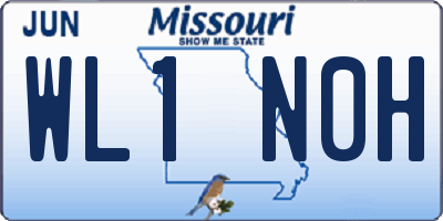 MO license plate WL1N0H