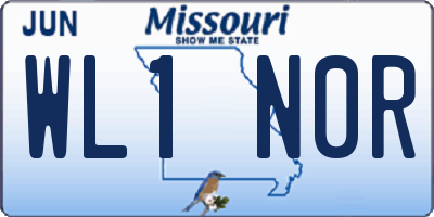 MO license plate WL1N0R