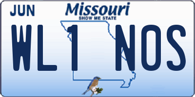 MO license plate WL1N0S