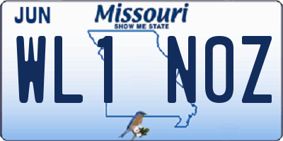 MO license plate WL1N0Z
