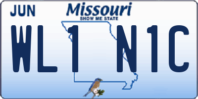 MO license plate WL1N1C