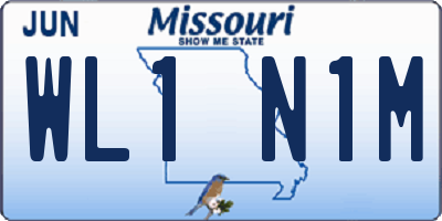 MO license plate WL1N1M