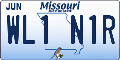 MO license plate WL1N1R