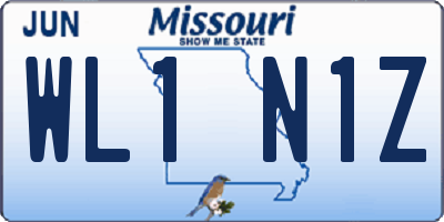 MO license plate WL1N1Z