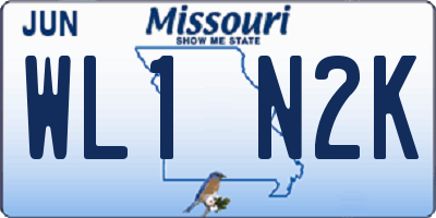 MO license plate WL1N2K