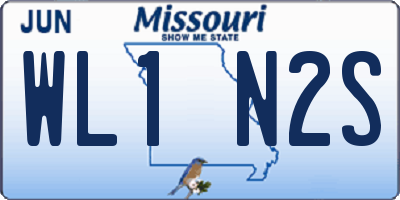 MO license plate WL1N2S