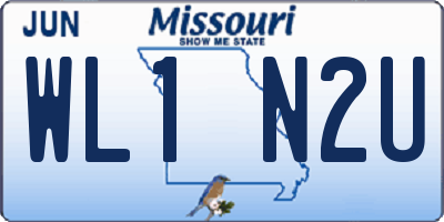 MO license plate WL1N2U