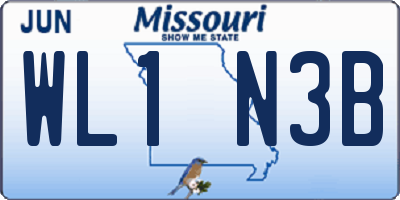MO license plate WL1N3B