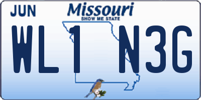 MO license plate WL1N3G